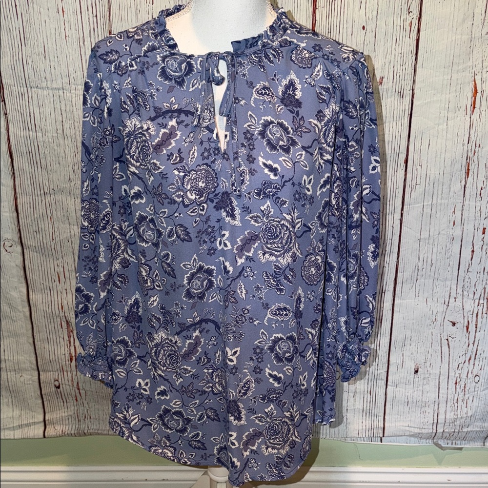 Cynthia Rowley Lavender Floral Blouse